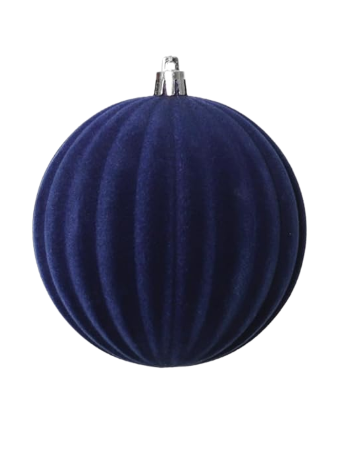 3" Ribbed Navy Ornament