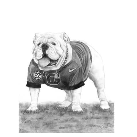 Standing Charcoal Uga Artwork