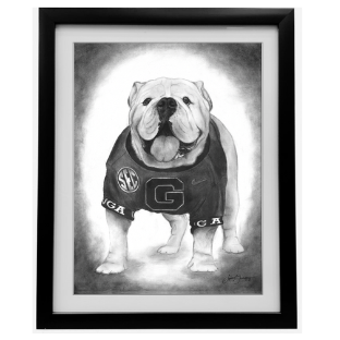 Standing Charcoal Uga Frame with Shadowing