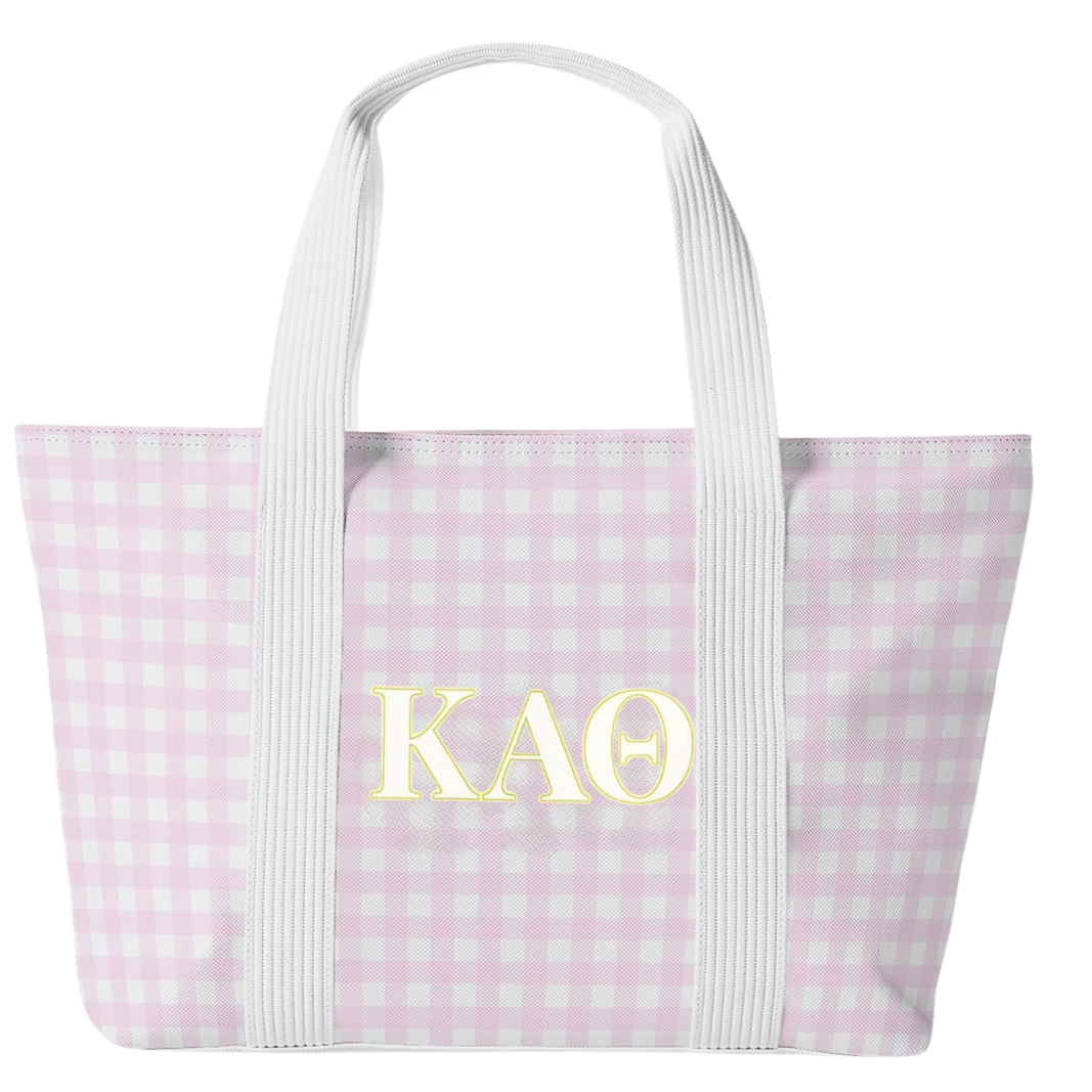 Sorority Gingham Tote Bag