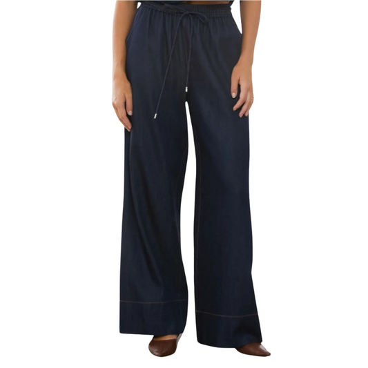Drawstring Denim Pants