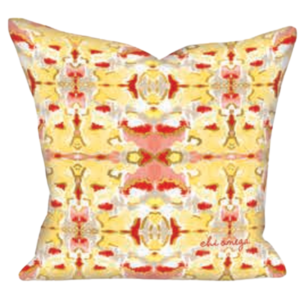 Sorority Gold Foil Kaleidoscope Pillow