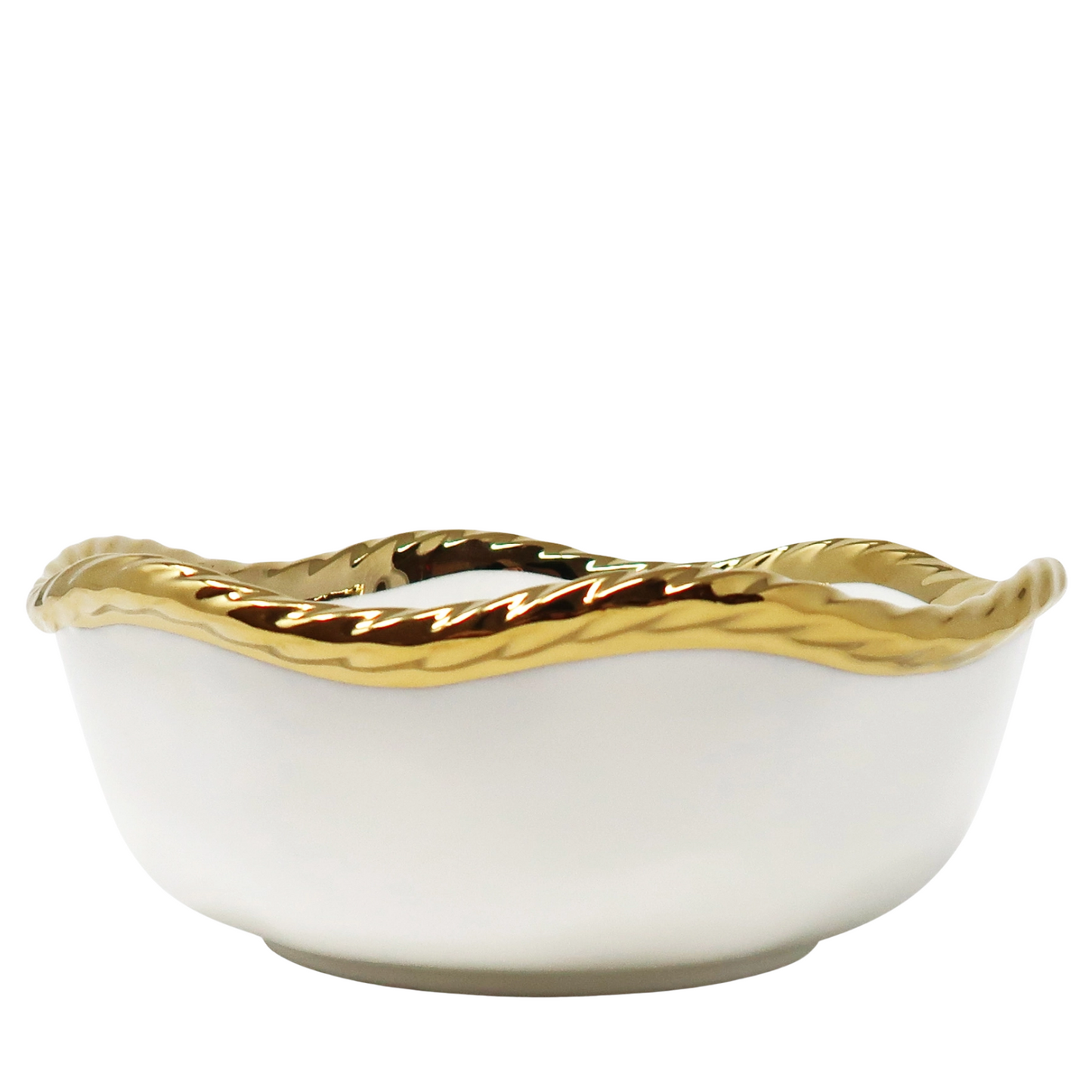 Gold Rope Edge Soup Bowl
