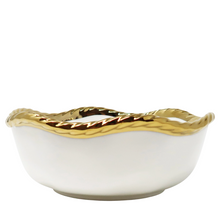 Load image into Gallery viewer, Gold Rope Edge Soup Bowl
