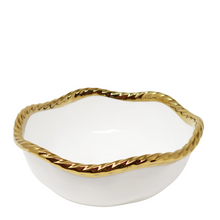 Load image into Gallery viewer, Gold Rope Edge Soup Bowl
