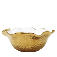 Load image into Gallery viewer, White + Gold Soup Bowl
