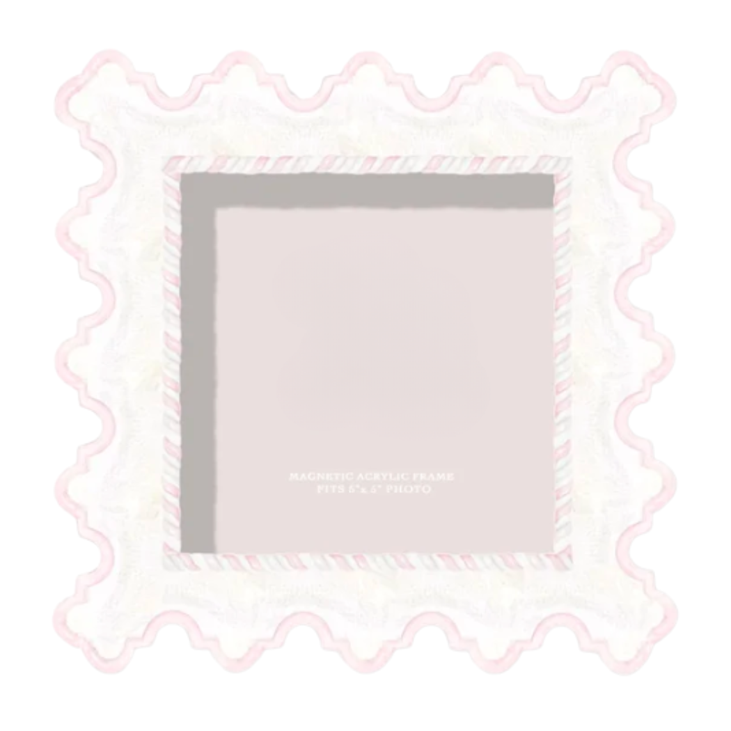 Pink Scallop Acrylic Frame