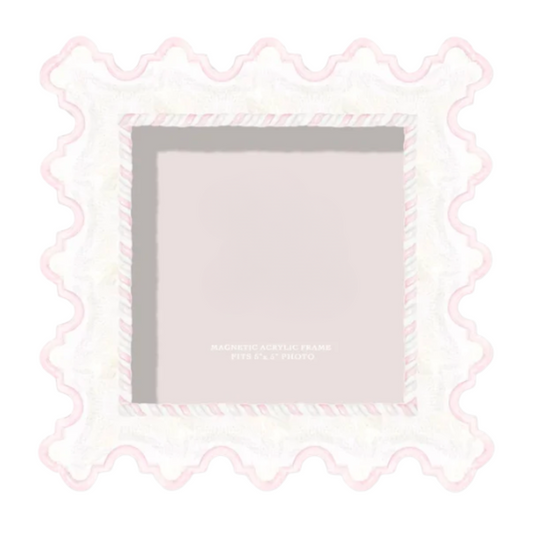 Pink Scallop Acrylic Frame