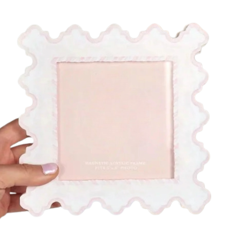 Pink Scallop Acrylic Frame