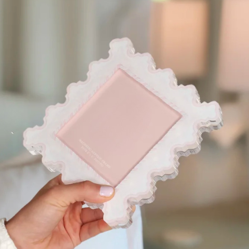 Pink Scallop Acrylic Frame