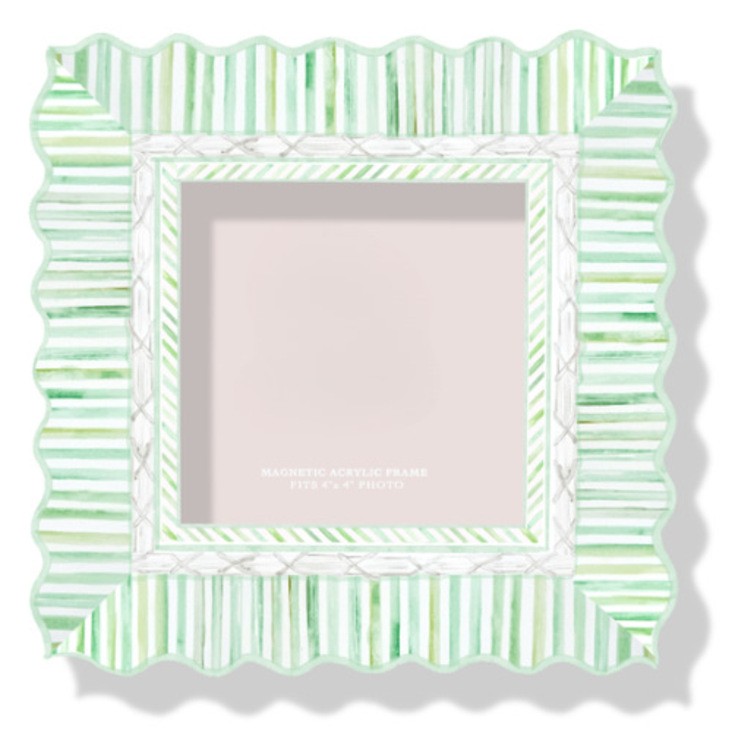 Green Striped 6x6 Acrylic Frame