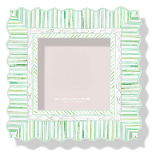 Green Striped 6x6 Acrylic Frame