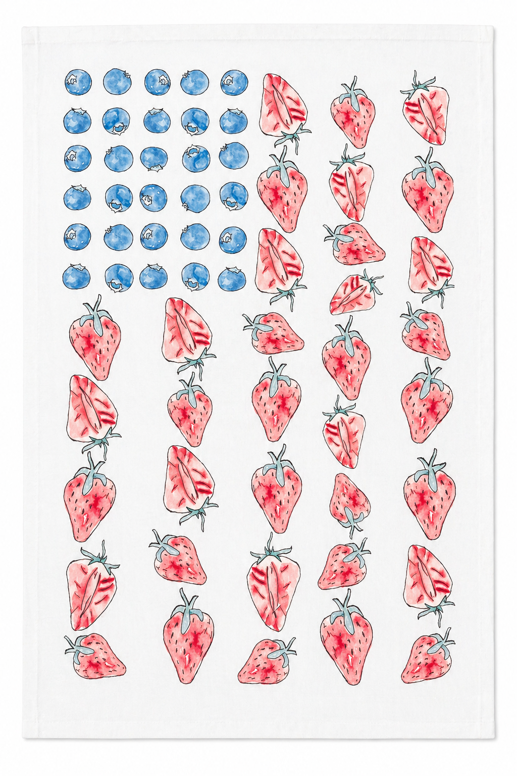 American Berry Flag Kitchen Towel