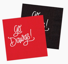 Load image into Gallery viewer, Go Dawgs Black Napkins
