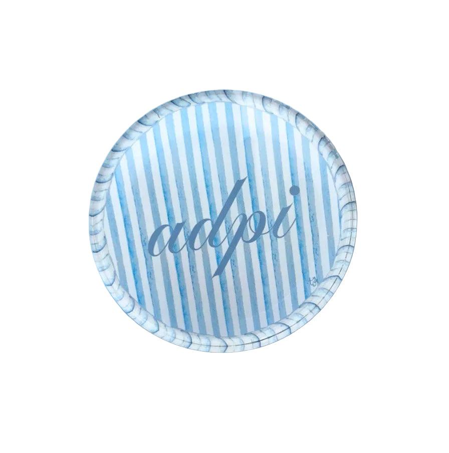 Sorority Round Striped Coaster