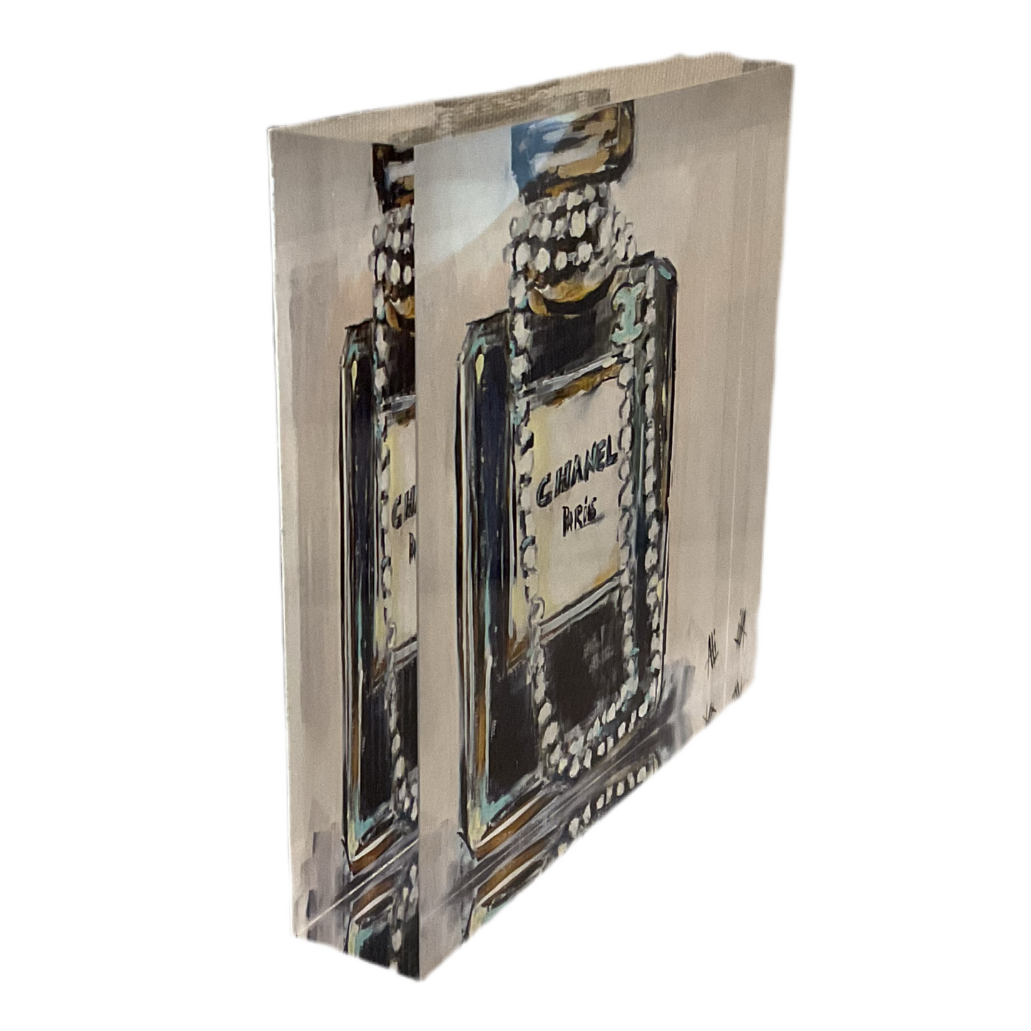 Black Chanel Acrylic Block
