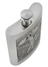 Load image into Gallery viewer, Pewter Golf Scene Flask
