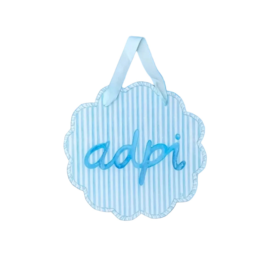 Sorority Scalloped Acrylic Door Hanger