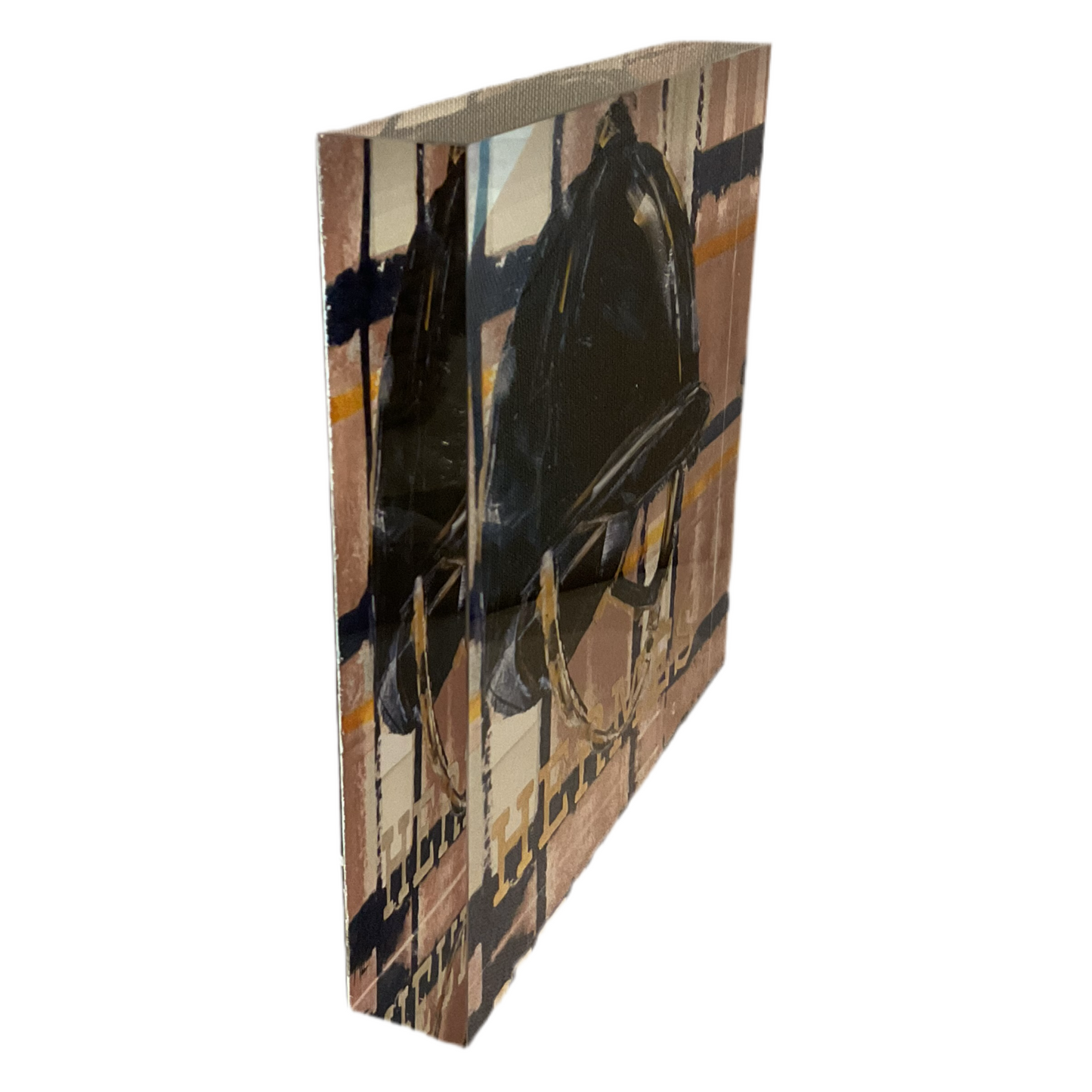Hermes Riding Helmet Acrylic Block