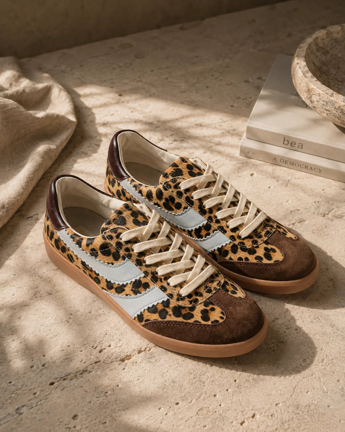 Dolce Vita Merit Leopard Calf Hair Sneakers