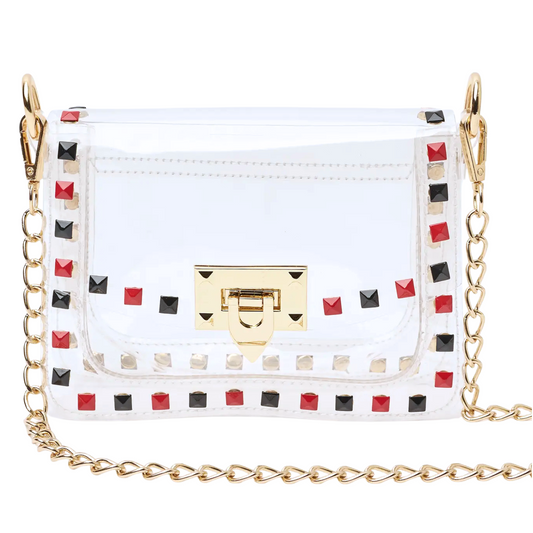 Jackie Gameday Purse in Red + Black
