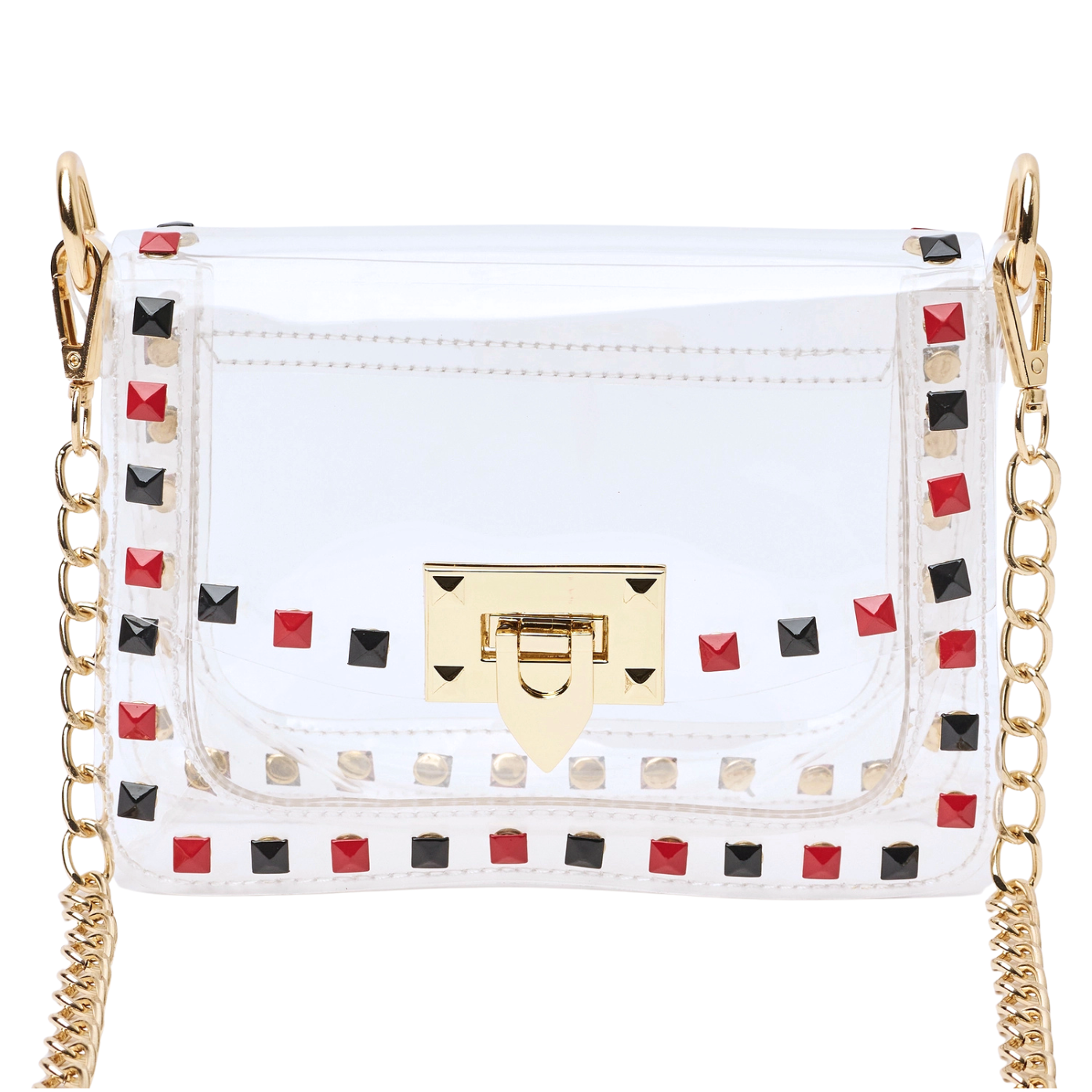 Jackie Gameday Purse in Red + Black