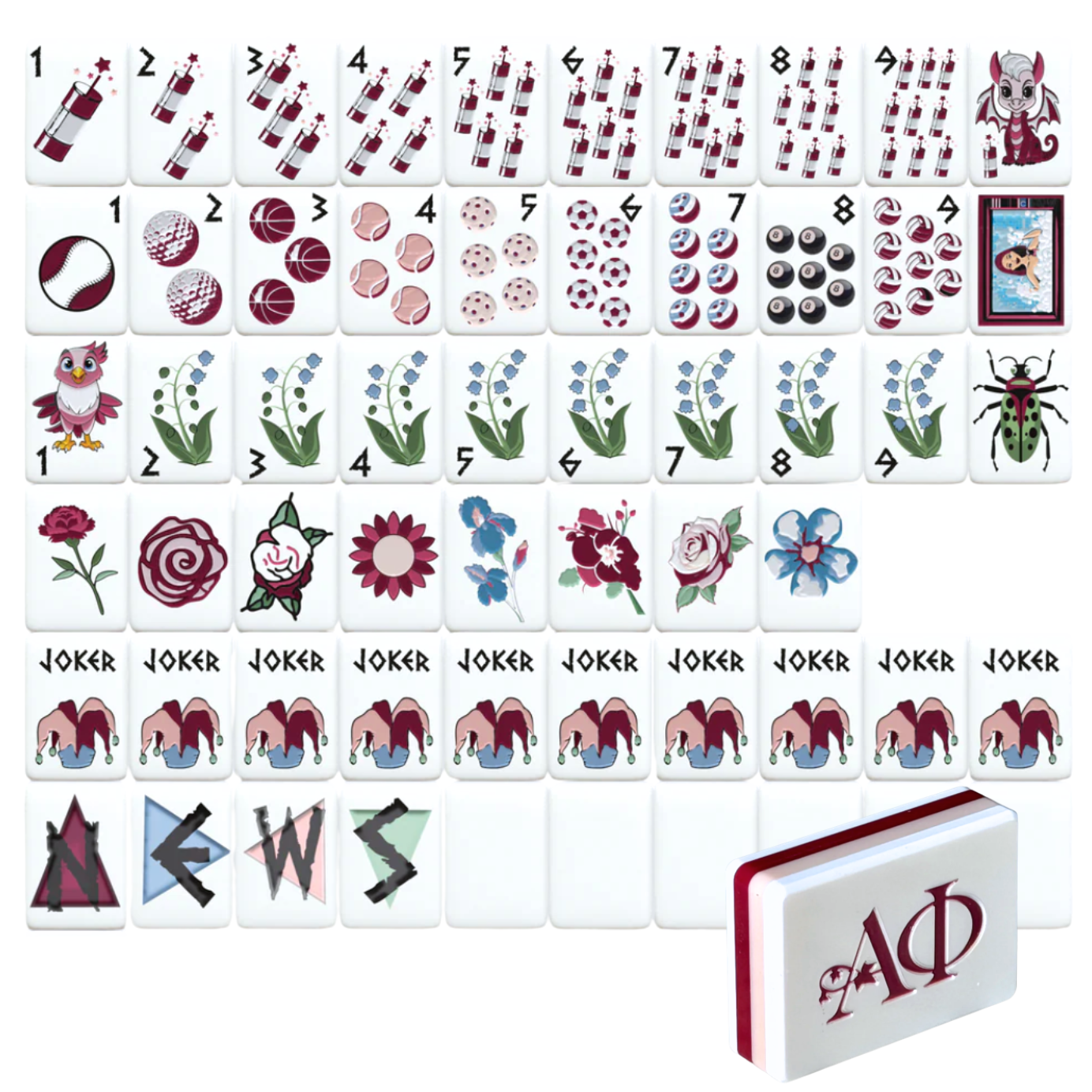 Sorority Mahjong Tiles