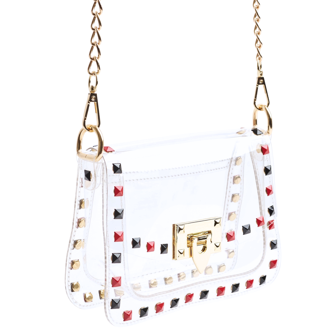 Jackie Gameday Purse in Red + Black