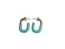 Load image into Gallery viewer, Color Dipped Gold Hoop
