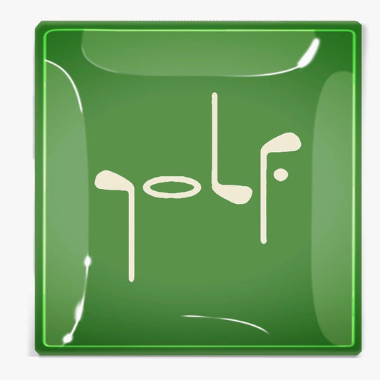 Golf Clubs Glass Tray