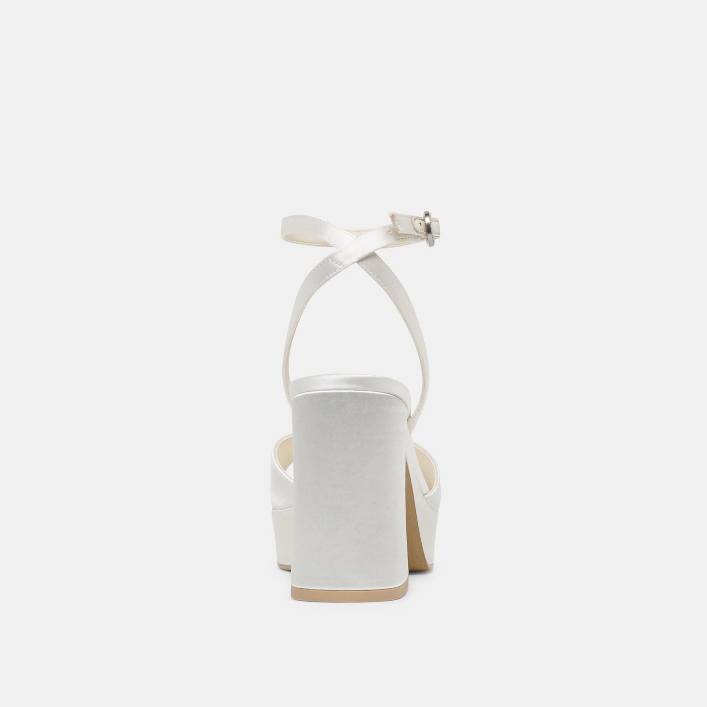 Dolce Vita Felicia White Satin Heels