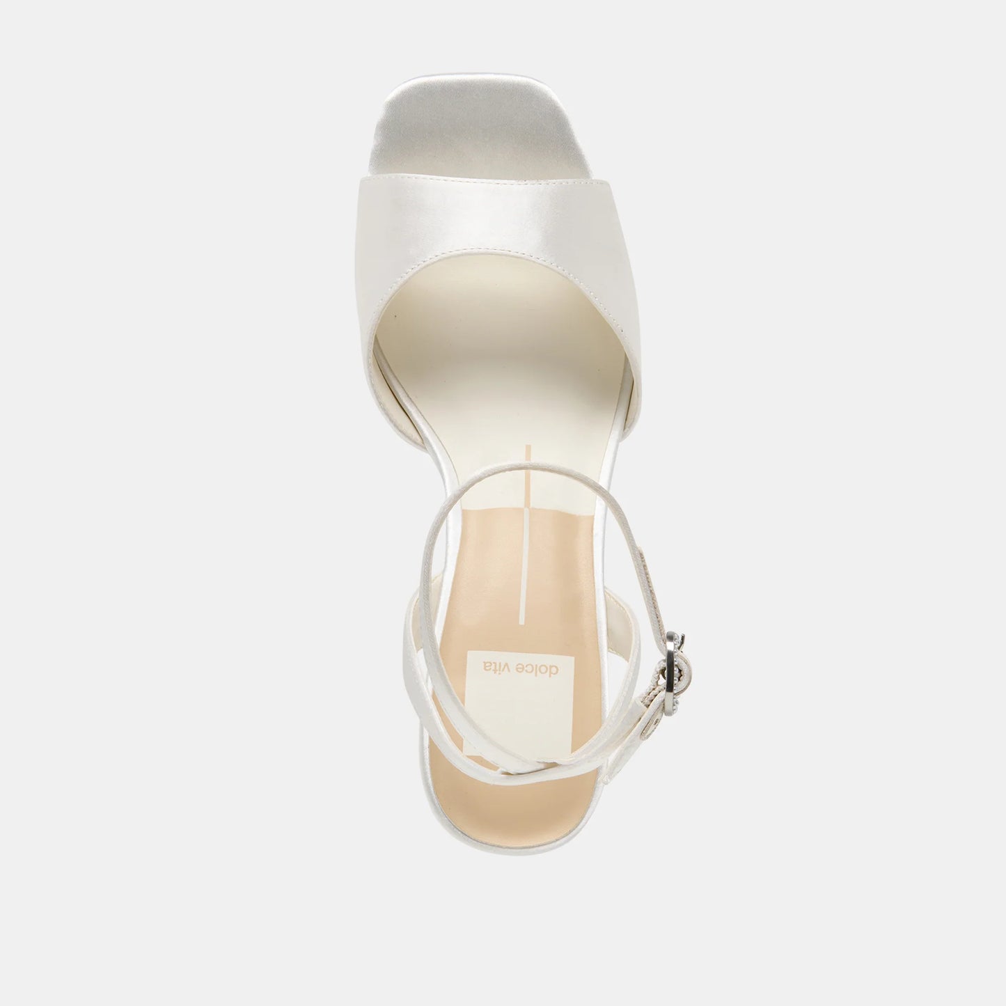 Dolce Vita Felicia White Satin Heels