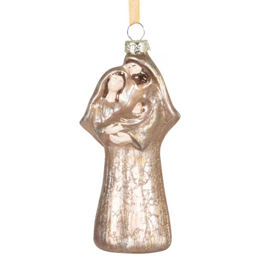The Holy Family Glass Ornament