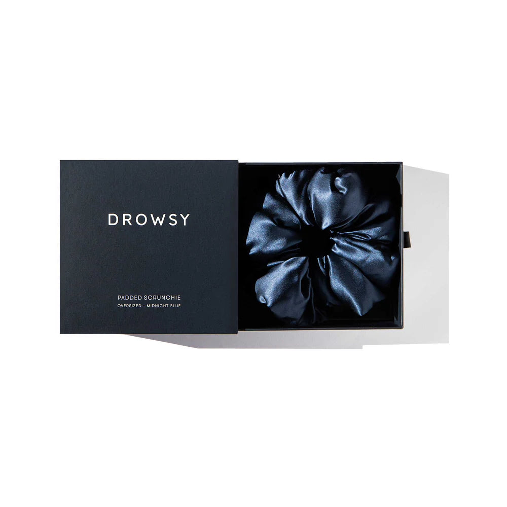 DROWSY Midnight Blue Padded Scrunchie