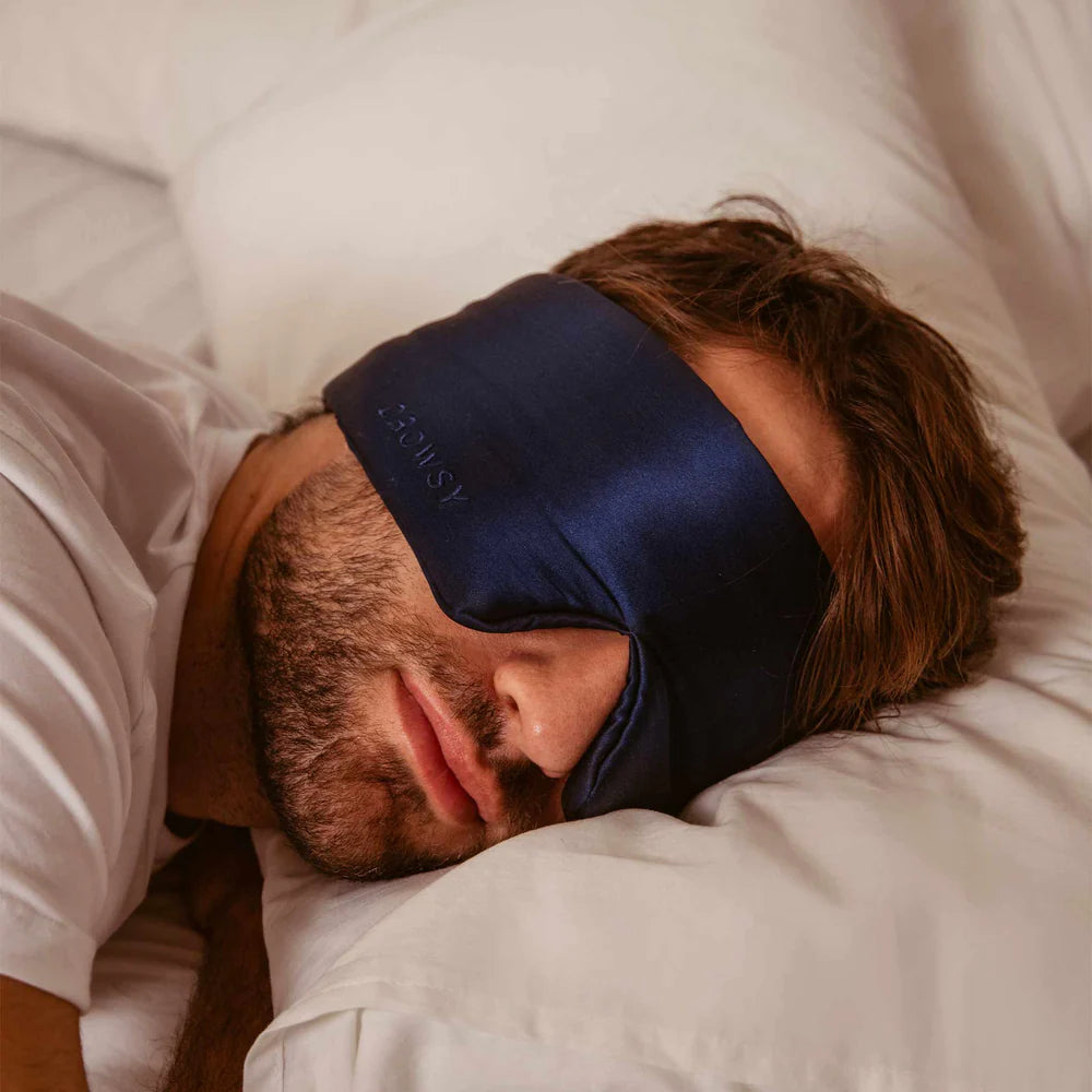 DROWSY Midnight Blue Silk Sleep Mask