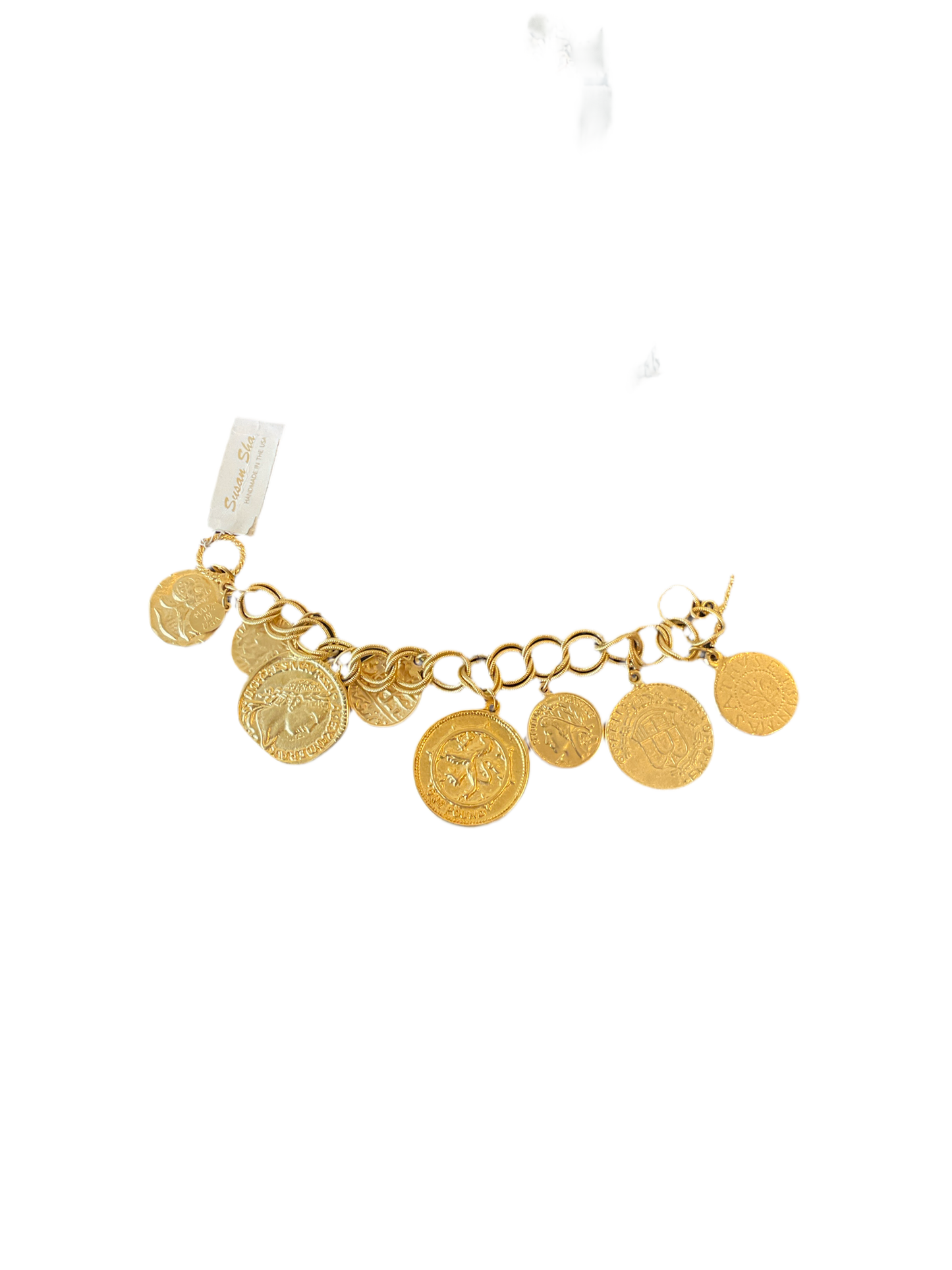 Handcast Large Gold Coins Bracelet