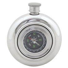 Load image into Gallery viewer, Pewter Compass Flask
