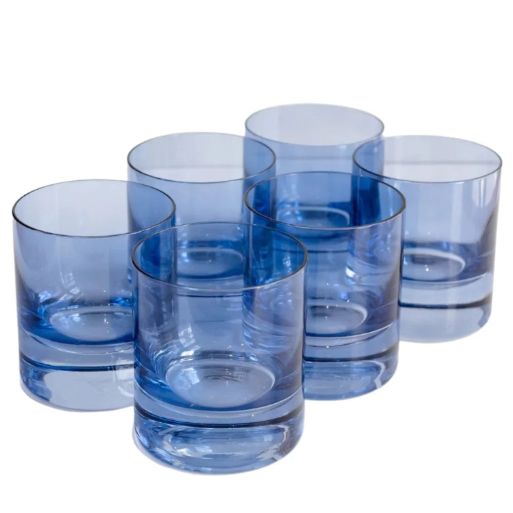 Estelle Cobalt Blue Rocks Glass Set of Two