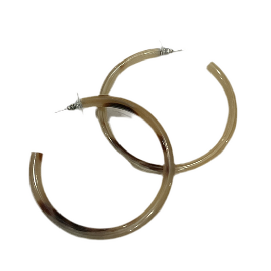 Ivory Tortoise Hoop Earring