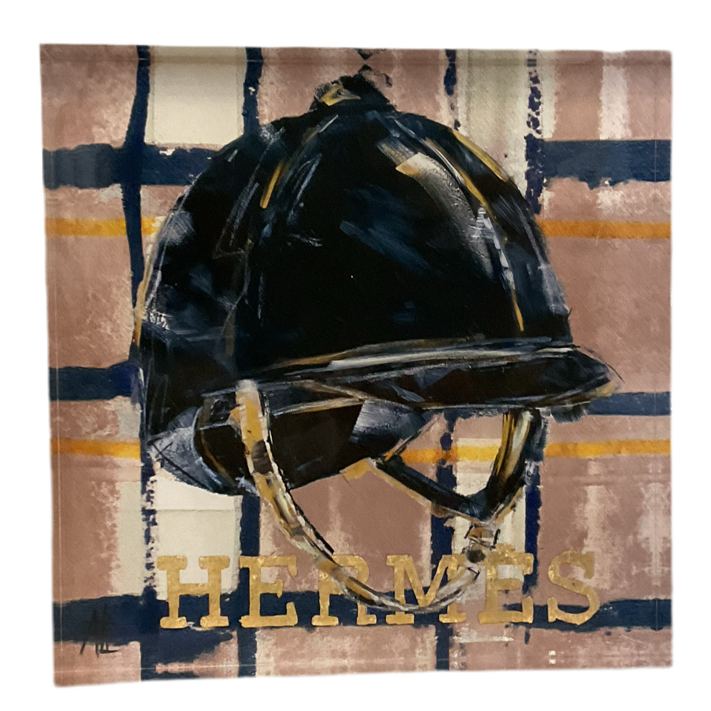 Hermes Riding Helmet Acrylic Block