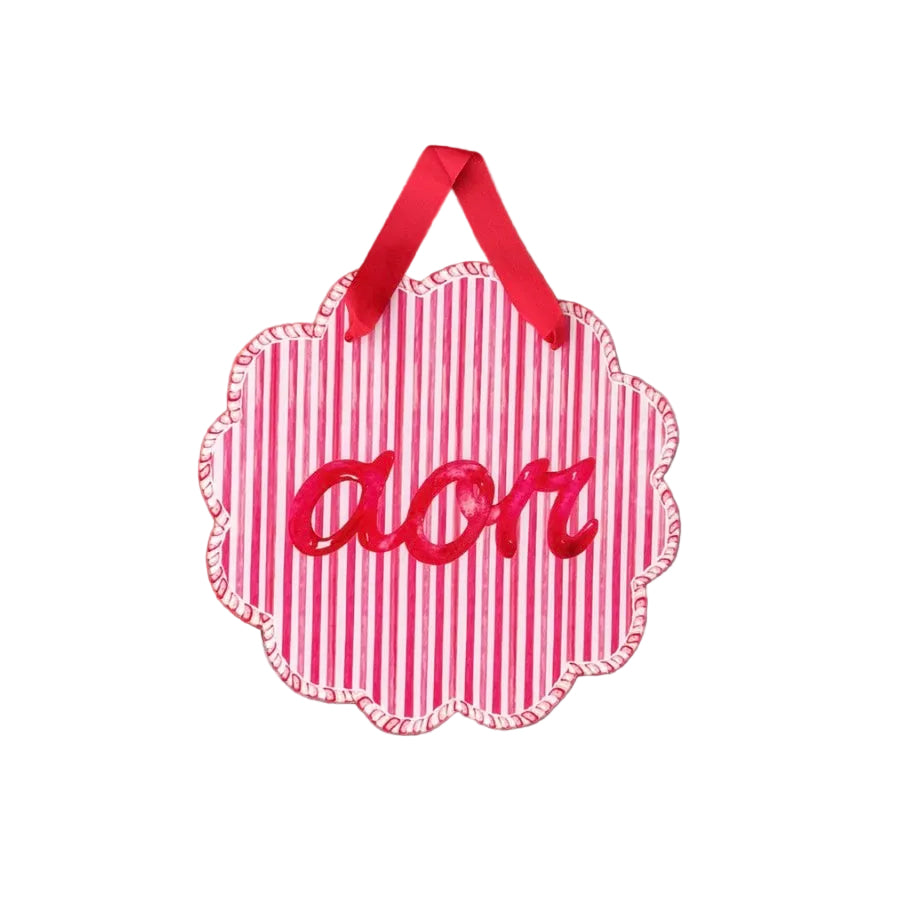 Sorority Scalloped Acrylic Door Hanger