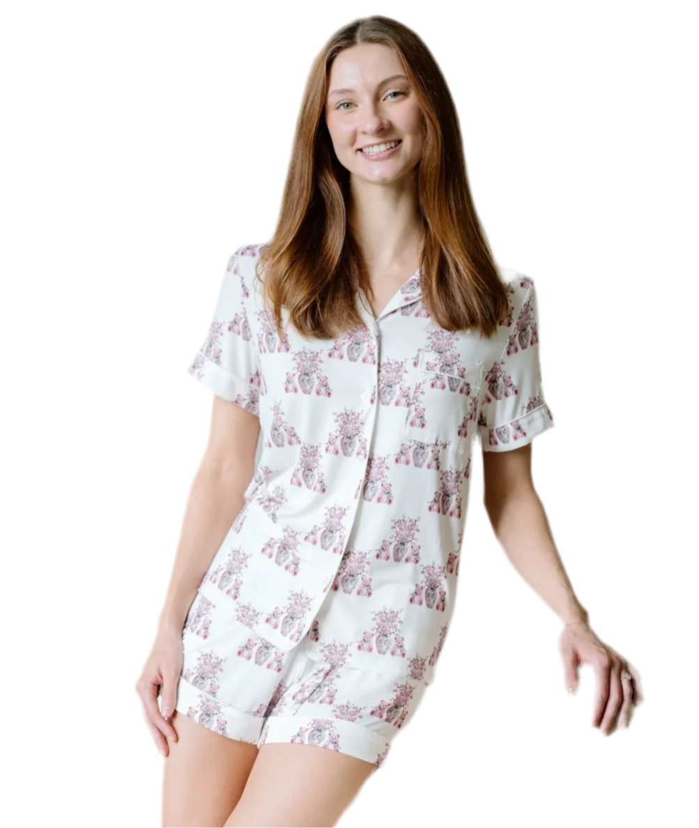 Alpha Phi Pajama Shorts Set