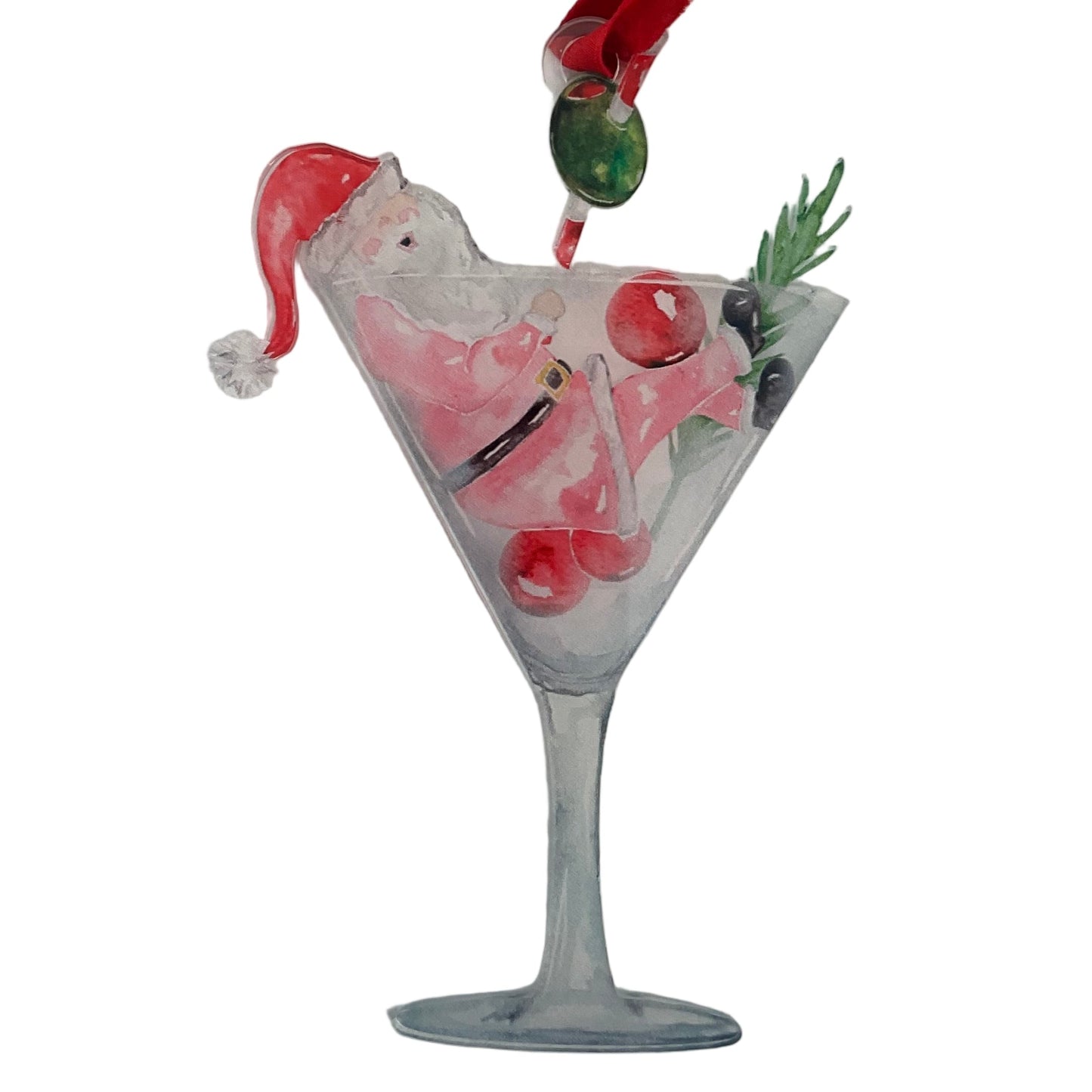 Acrylic Dirty Santa Ornament