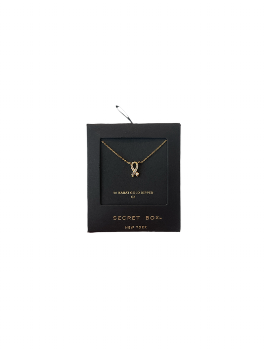 Boxed Necklace Gold Ribbon