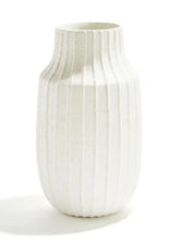 Load image into Gallery viewer, Tozai Lg Ribbed Linen Textured Vase
