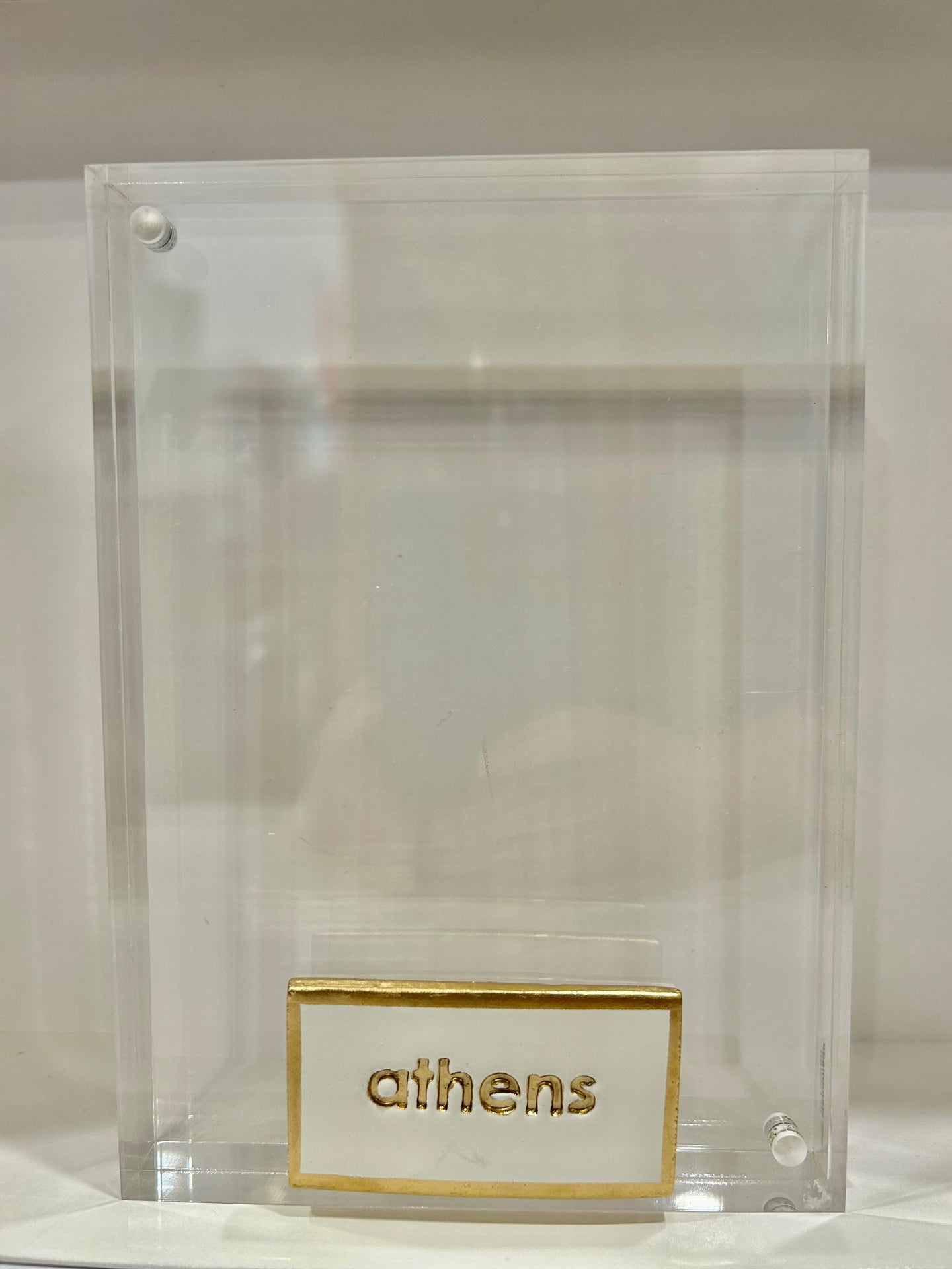 Bulldog & Athens themed Acrylic Frame