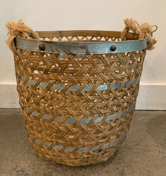 Large Woven Metal Basket