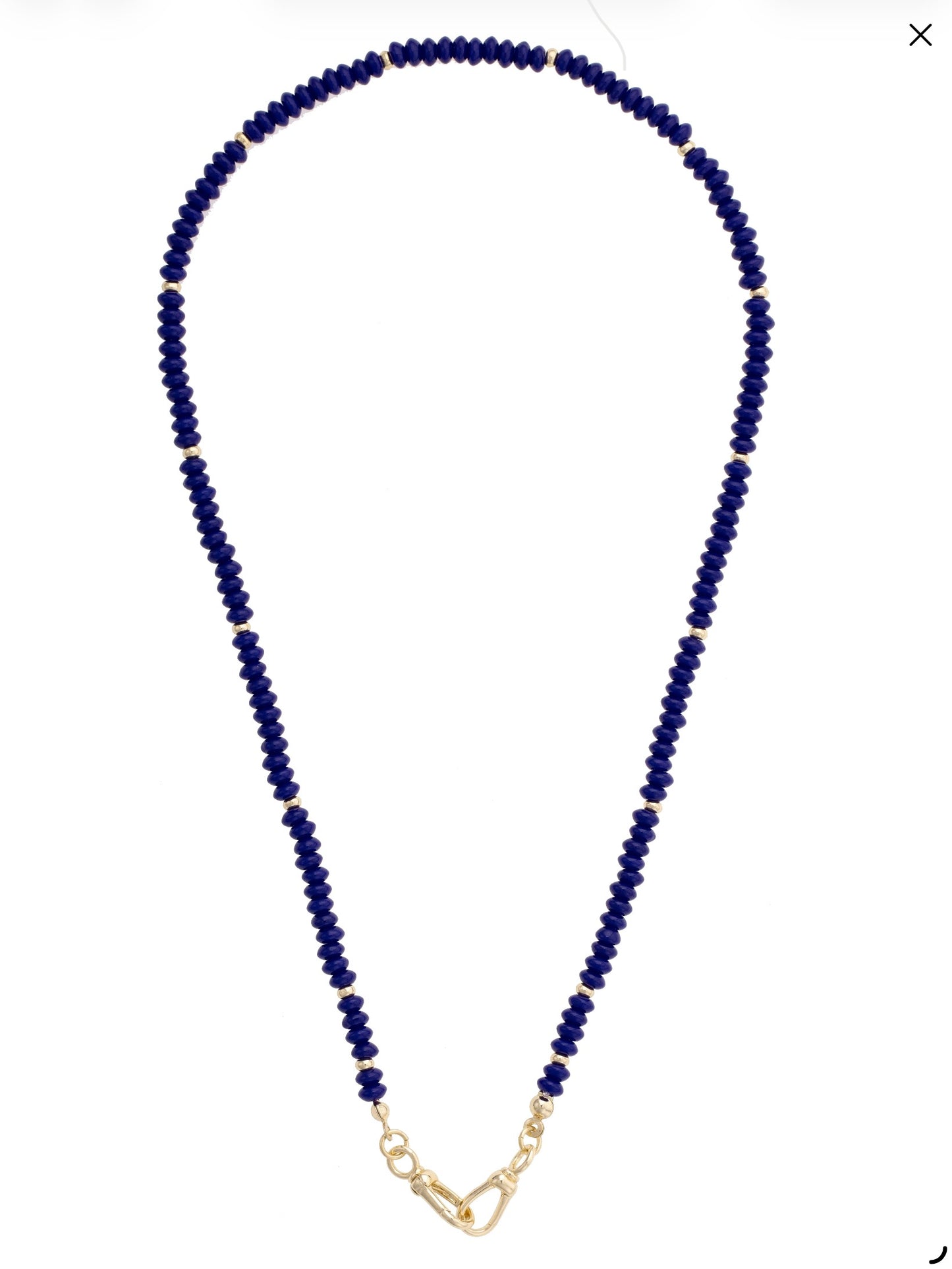 Aurora Beaded Necklace in Navy