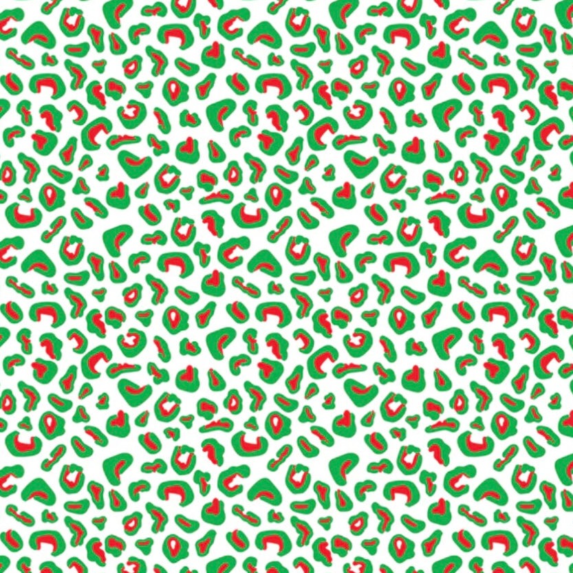 Leopard Print - Clover & Red Wrapping Paper