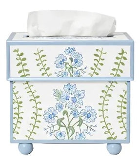 Blue Hampton Tissue Holder